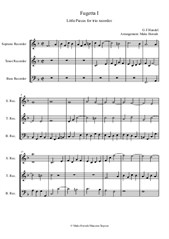 Fugetta I. G. F. Handel (trio recorder STB)
