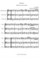 Gavotte. G. F. Handel (trio recorder STB)