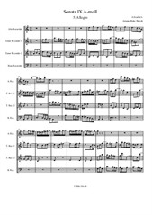 A. Scarlatti. Sonata IX. 5 Allegro (recorders ATTB)